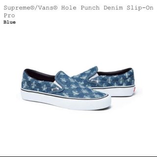 シュプリーム(Supreme)のSupreme®/Vans®Hole Punch Denim Slip 26.5(スニーカー)