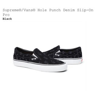 シュプリーム(Supreme)のSupreme®/Vans® Hole Punch Denim Slip-On (スニーカー)