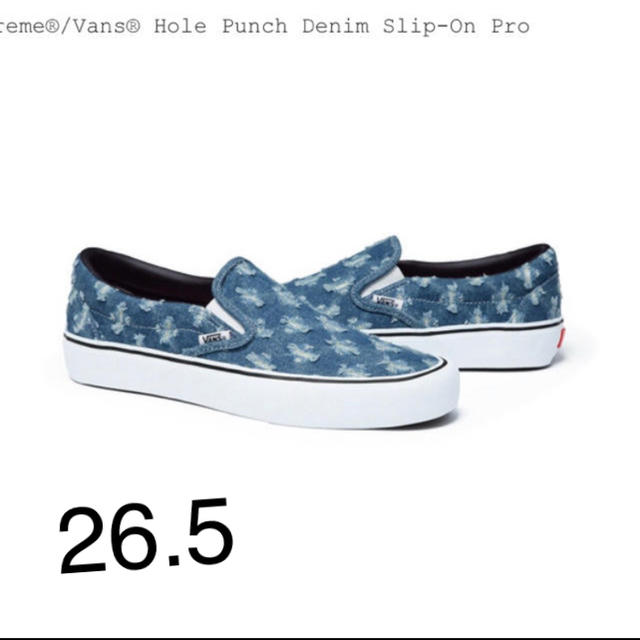 Supreme(シュプリーム)のSupreme®/Vans® Hole PunchDenimSlip-OnPro メンズの靴/シューズ(スニーカー)の商品写真