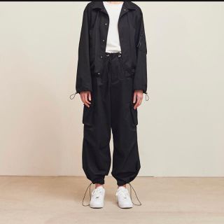 アンユーズド(UNUSED)のVENTILE MILITARY PANTS (BLACK)(ワークパンツ/カーゴパンツ)