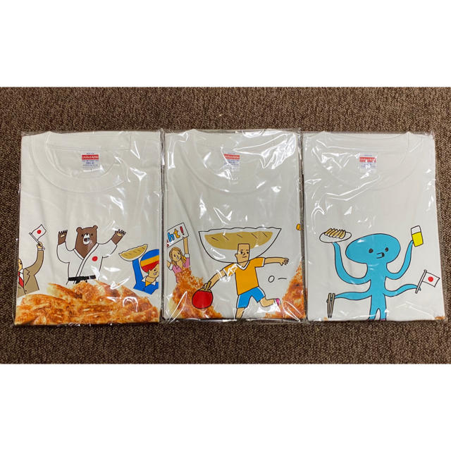 味の素(アジノモト)の味の素ギョーザ　キャンペーンＴシャツ５枚セット エンタメ/ホビーのコレクション(ノベルティグッズ)の商品写真