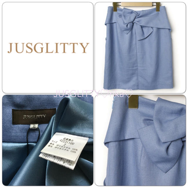 JUSGLITTY(ジャスグリッティー)のジャス🍒バッグリボンタイトスカート2 レディースのスカート(ミニスカート)の商品写真