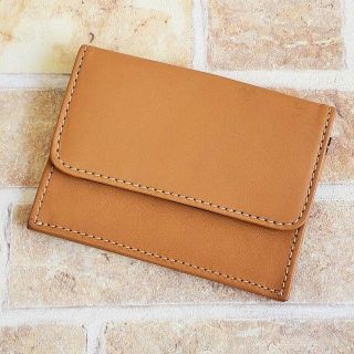 コーチ(COACH)のコーチ COACH ☆レザー カードケース ベージュ 名刺入れ(名刺入れ/定期入れ)