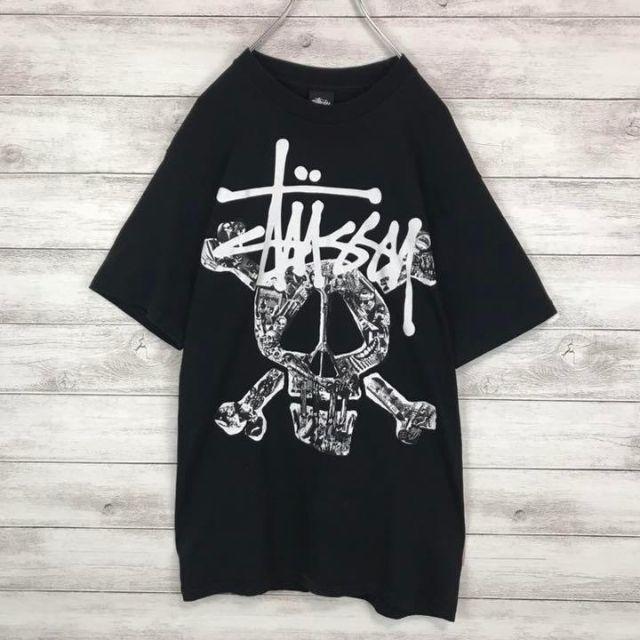 STUSSY ステューシー Tシャツ スカル 90s ロゴ デカロゴ 派手 1