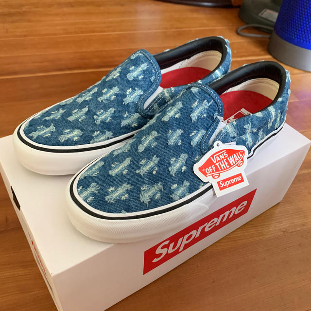 Supreme(シュプリーム)のsupreme シュプリーム Hole punch denim vans バンズ メンズの靴/シューズ(スリッポン/モカシン)の商品写真