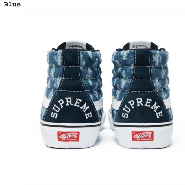 Supreme Vans Hole Punch Denim Sk8-Hi Pro