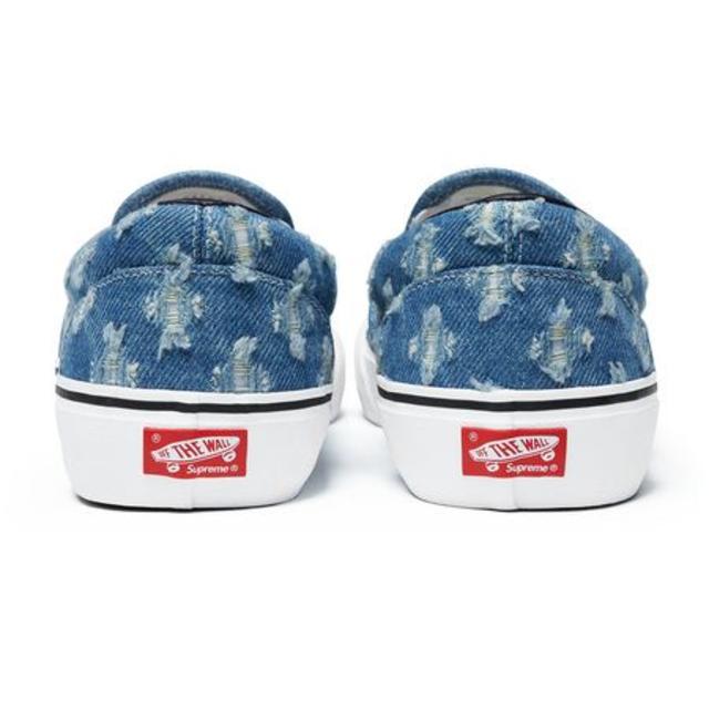 最大級の通販サイト 27cm Supreme Vans Denim Slip-on 青 国内正規品 