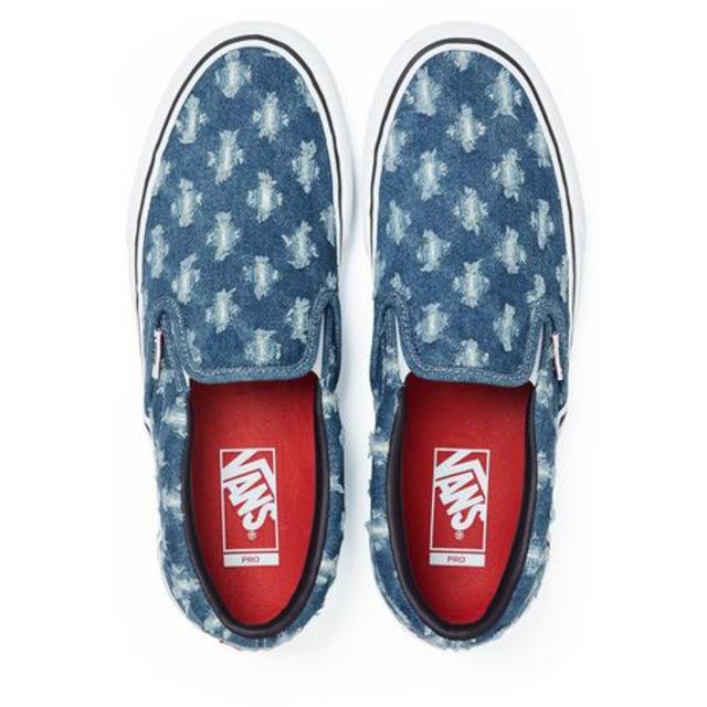 Supreme(シュプリーム)の26.5cm Supreme Vans Denim Slip-on 青 国内 メンズの靴/シューズ(スニーカー)の商品写真