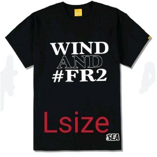 シー(SEA)の【新品未使用】WIND AND SEA × FR2 パッチ Tシャツ 黒/L(Tシャツ/カットソー(半袖/袖なし))