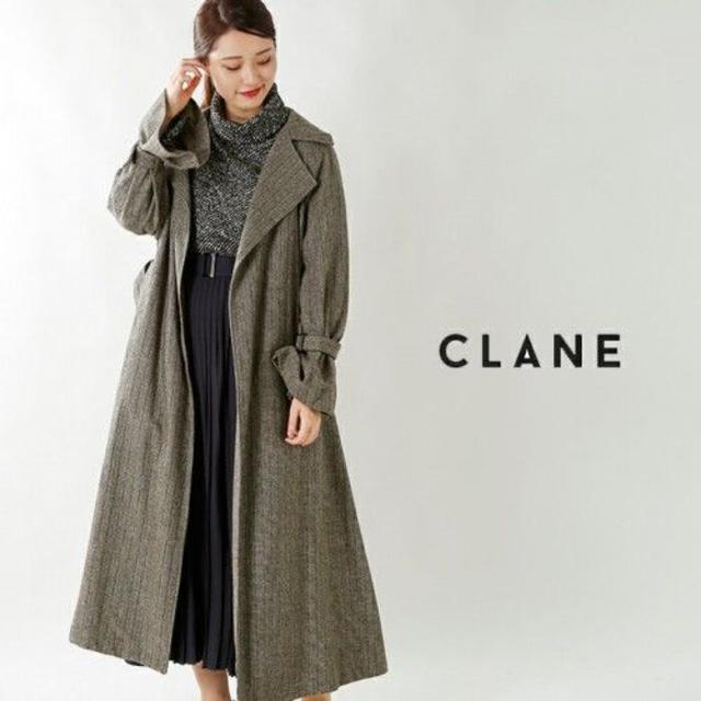 CLANE ヘリンボーンスーパーロングジャケット メンズのジャケット/アウター(ピーコート)の商品写真