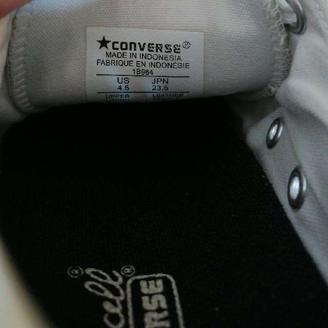 CONVERSE(コンバース)のジャックパーセル　レザースニーカー　ホワイト　23.5　 レディースの靴/シューズ(スニーカー)の商品写真