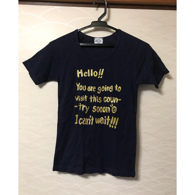 ネイビー　Tシャツ レディースのトップス(Tシャツ(半袖/袖なし))の商品写真