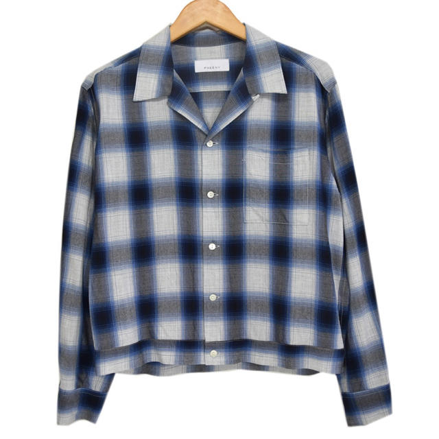 PHEENY(フィーニー)のpheeny  Rayon ombre check shirt blue  レディースのトップス(シャツ/ブラウス(長袖/七分))の商品写真