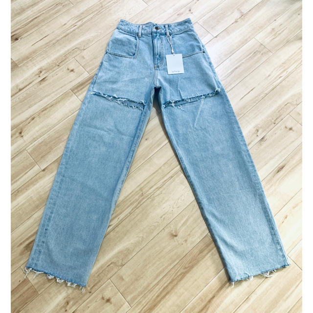 SeaRoomlynn(シールームリン)のsearoomlynn カットハイウエストLOOSE SRN03 デニム　M レディースのパンツ(デニム/ジーンズ)の商品写真