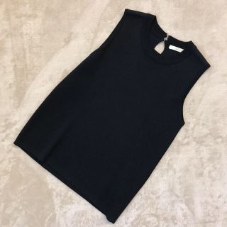 ポールスミス(Paul Smith)のブラック　サマーニット　ポールスミスのボタン(カットソー(半袖/袖なし))