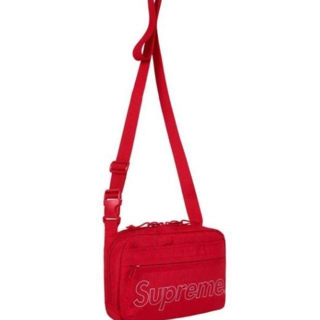 バッグ【新品未使用】18FW Supreme Shoulder Bag 赤