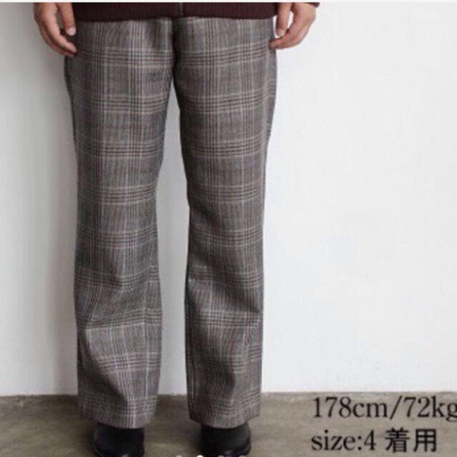 COMOLI(コモリ)の専用　AURALEE GLEN CHECK WIDE SLACKS メンズのパンツ(スラックス)の商品写真