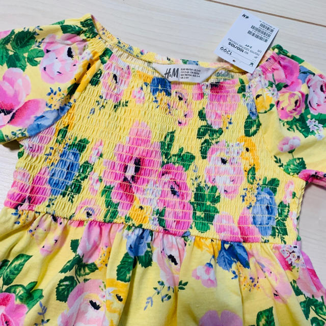 H&M(エイチアンドエム)の新品♡花柄ワンピース 100 キッズ/ベビー/マタニティのキッズ服女の子用(90cm~)(ワンピース)の商品写真