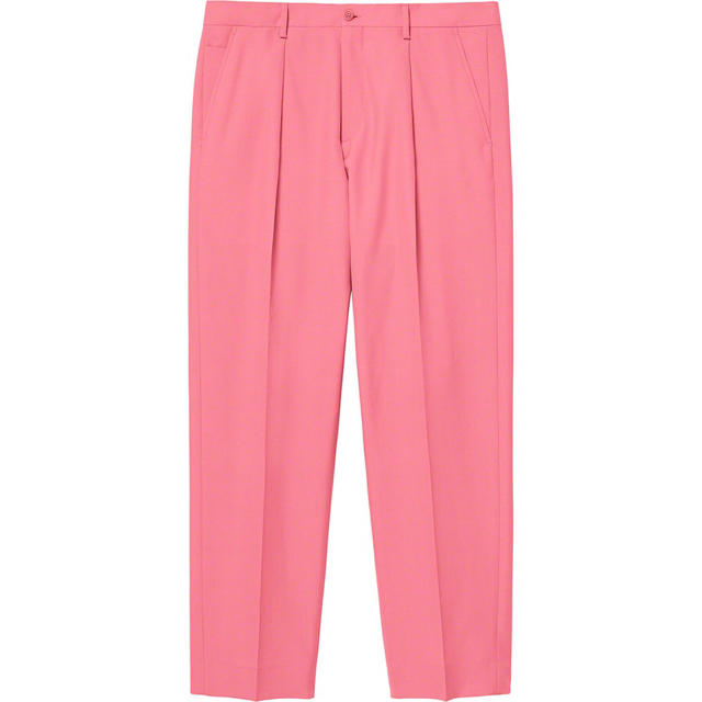 supreme pleated trouser 30 pinkスラックス