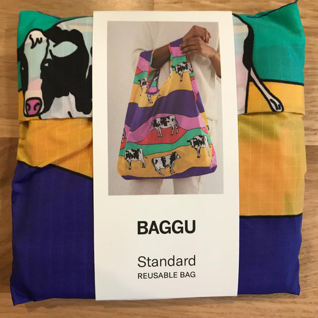 BAGGU 新品 Standard ウシ柄