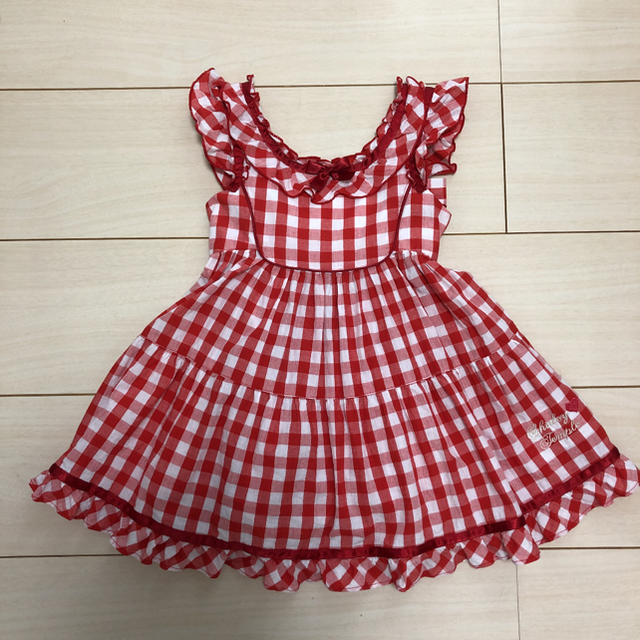 Shirley Temple(シャーリーテンプル)のシャーリーテンプル　赤ワンピース キッズ/ベビー/マタニティのキッズ服女の子用(90cm~)(ワンピース)の商品写真