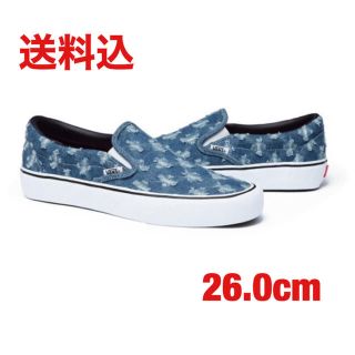 シュプリーム(Supreme)のSupreme vans Hole Denim Slip on BLUE 26(スニーカー)