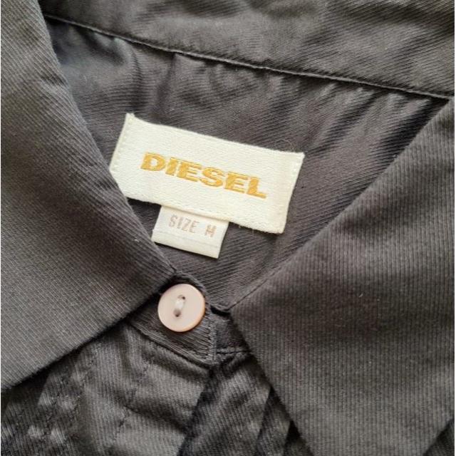 DIESEL(ディーゼル)のディーゼル DIESEL ☆ コットン 半袖 シャツ ブラック M レディースのトップス(シャツ/ブラウス(半袖/袖なし))の商品写真