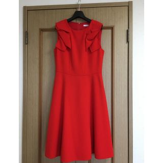 フォクシー(FOXEY)のＦＯＸＥＹ Double Twisted Bow Dress サイズ40(ひざ丈ワンピース)