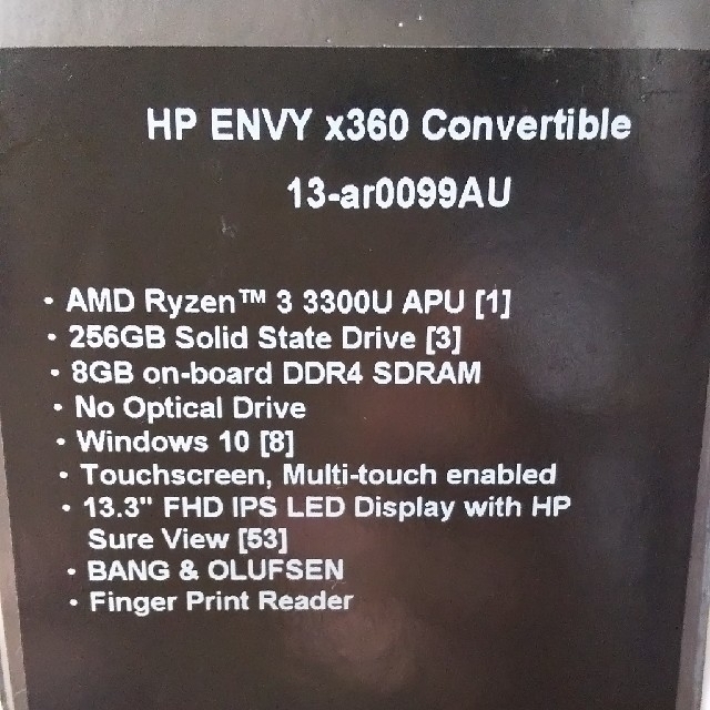 hp envy x360【新品】256GBメモリ