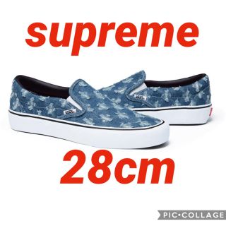 シュプリーム(Supreme)のSupreme Vans Hole Punch Denim Slip-On(スニーカー)