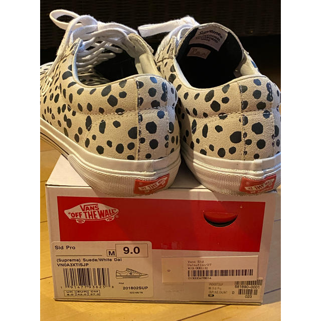 Supreme Vans Sid Pro Dalmatian 27cm 美品