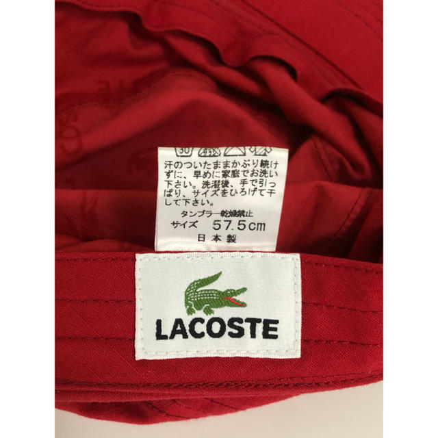 LACOSTE(ラコステ)のLACOSTE ワークキャップ(赤) メンズの帽子(キャップ)の商品写真