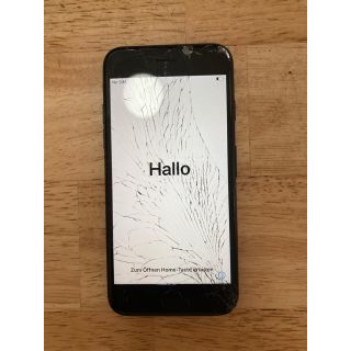 アイフォーン(iPhone)のiPhone 7 Black 128 GB SIMフリー　ジャンク品　画面割れ(スマートフォン本体)