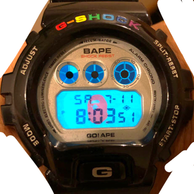 A BATHING APE(アベイシングエイプ)のケイン様　専用　エイプ　1000個限定　G SHOCK メンズの時計(腕時計(デジタル))の商品写真