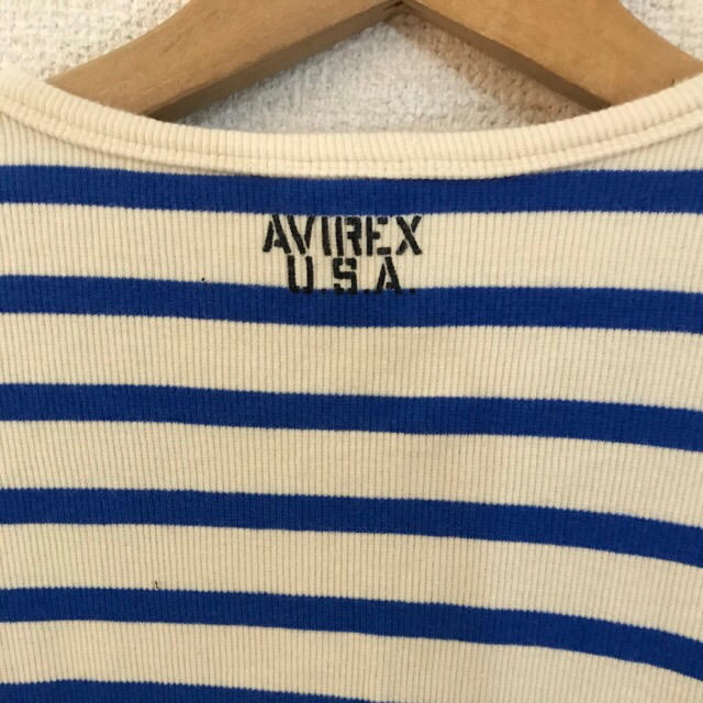 AVIREX(アヴィレックス)のアヴィレックス　ボーダーTシャツ　青　クリーム メンズのトップス(Tシャツ/カットソー(半袖/袖なし))の商品写真