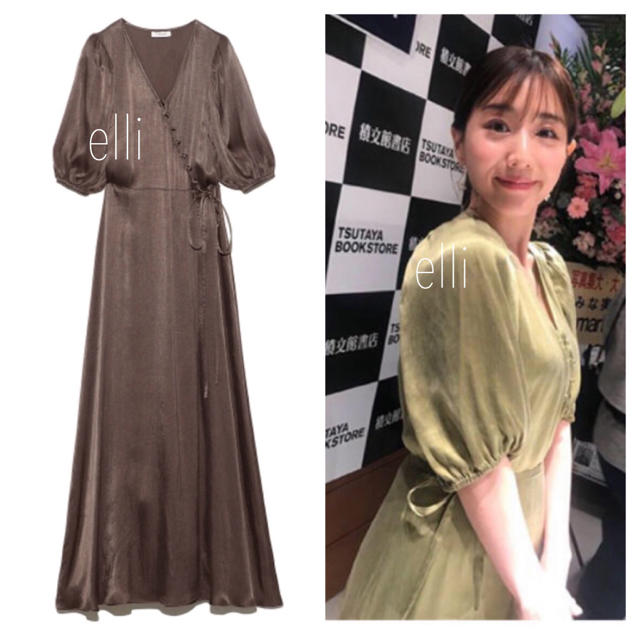 25300円今季♡カシュクールサテンワンピース