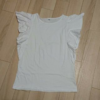 ユニクロ(UNIQLO)のUSED／ユニクロ フリル袖Tシャツ(Tシャツ(半袖/袖なし))