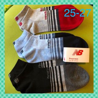 ニューバランス(New Balance)の【ニューバランス】甲メッシュ❣️メンズ靴下3足組NB-21③☆ 25-27(ソックス)