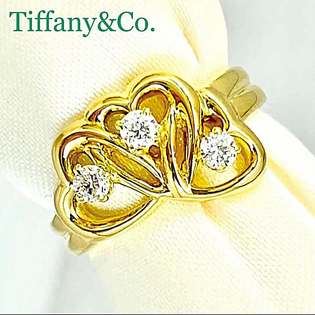 冬バーゲン☆】 Tiffany & Co. - ＜TIFFANY&Co.＞ 750 3ハート ダイヤ