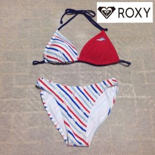 ロキシー(Roxy)のROXY＊ストライプ×赤　スポーティビキニ　水着(水着)