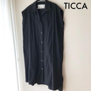 フレームワーク(FRAMeWORK)の日曜までSALE♡TICCA  フレンチスリーブ　ワンピース　黒(ロングワンピース/マキシワンピース)