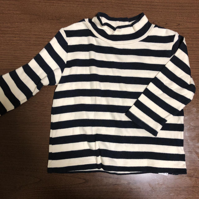 MUJI (無印良品)(ムジルシリョウヒン)のボーダーカットソー ロンT 100 キッズ/ベビー/マタニティのキッズ服女の子用(90cm~)(Tシャツ/カットソー)の商品写真