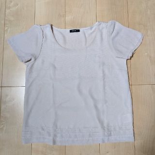 コムサイズム(COMME CA ISM)の【美品】COMME CA ISMコムサイズム　ブラウス　ベージュ　Ｌ(シャツ/ブラウス(半袖/袖なし))