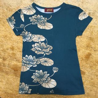 マッシュマニア(mash mania)の美品　マッシュマニア　半袖Tシャツ　蓮の花柄　カエル柄(Tシャツ(半袖/袖なし))