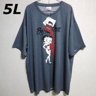 BETTY BOOP　新品　５Ｌ　ベティ・ブープ　グレー　吸水速乾(Tシャツ/カットソー(半袖/袖なし))