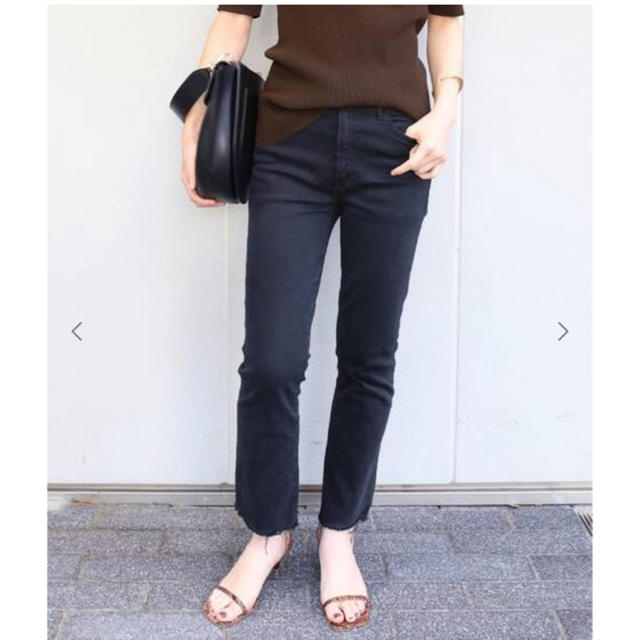 DEUXIEME CLASSE(ドゥーズィエムクラス)のMOTHER FADED BLACK INSIDER CROP レディースのパンツ(デニム/ジーンズ)の商品写真