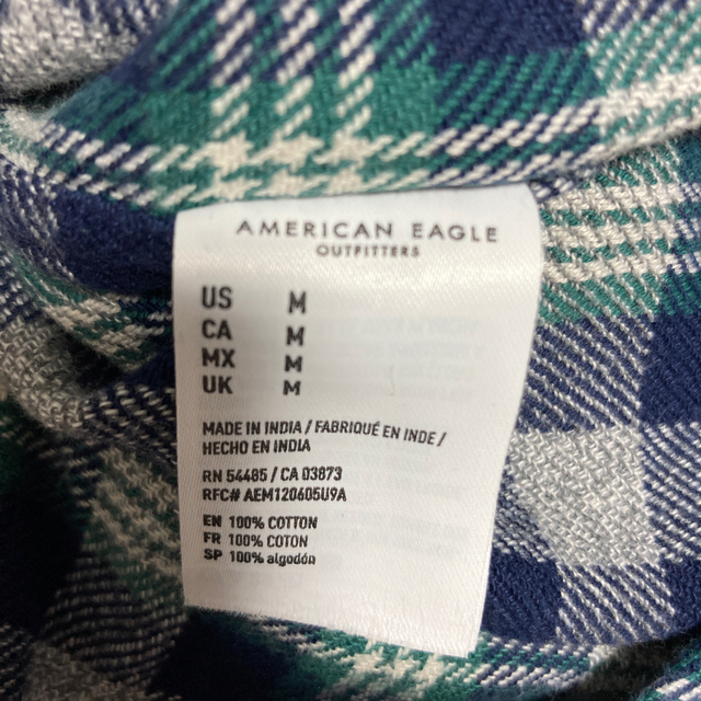 American Eagle(アメリカンイーグル)の【美品】アメリカンイーグル　メンズ　チェックシャツ　ロサンゼルス メンズのトップス(シャツ)の商品写真