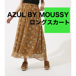 アズールバイマウジー(AZUL by moussy)の楊柳シフォンプリントギャザースカート　AZUL BY MOUSSY(ロングスカート)