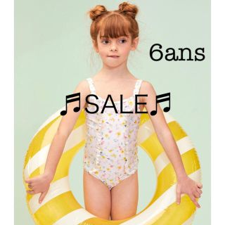 プチバトー(PETIT BATEAU)の★SALE★プチバトー　6ans プリントワンピース水着 　花柄　UPF 50+(水着)