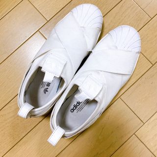 アディダス(adidas)のadidas ホワイトスリッポン スニーカー(スニーカー)